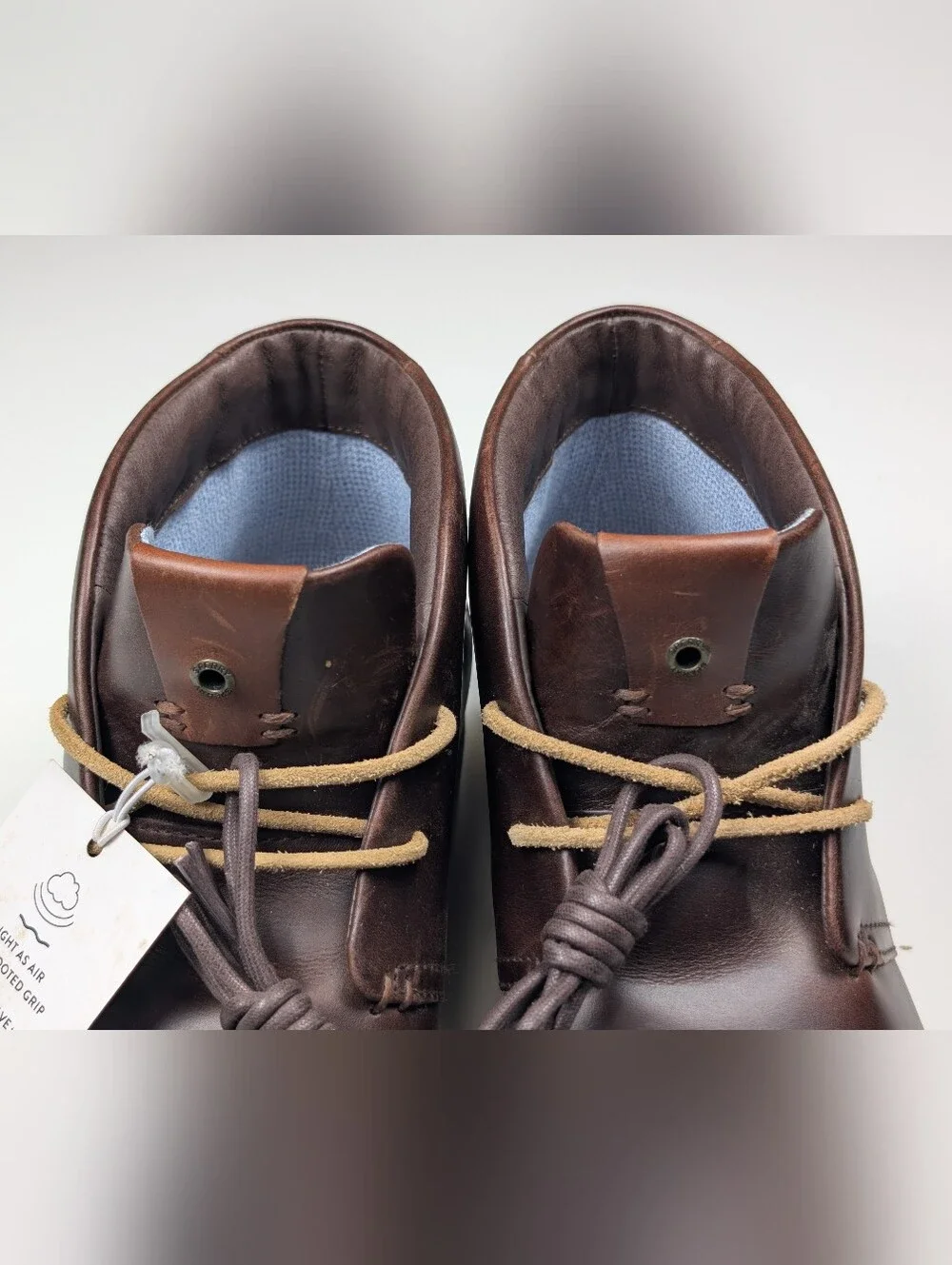 Sperry Mens Amaretto Brown Leather Plushwave Chukka Sneaker Boots NWT Size 9.5